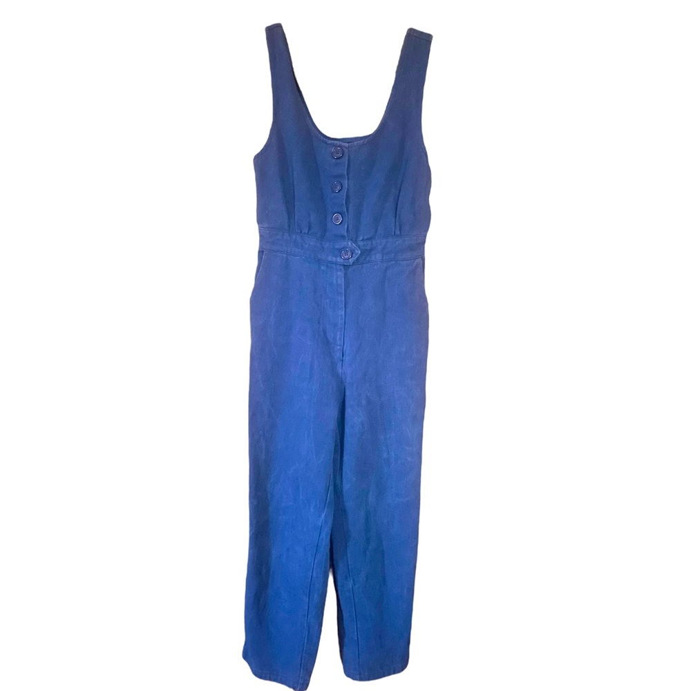 Fashion Brand Company by Penelope Gazin Blue Denim Jumpsuit Size Medium